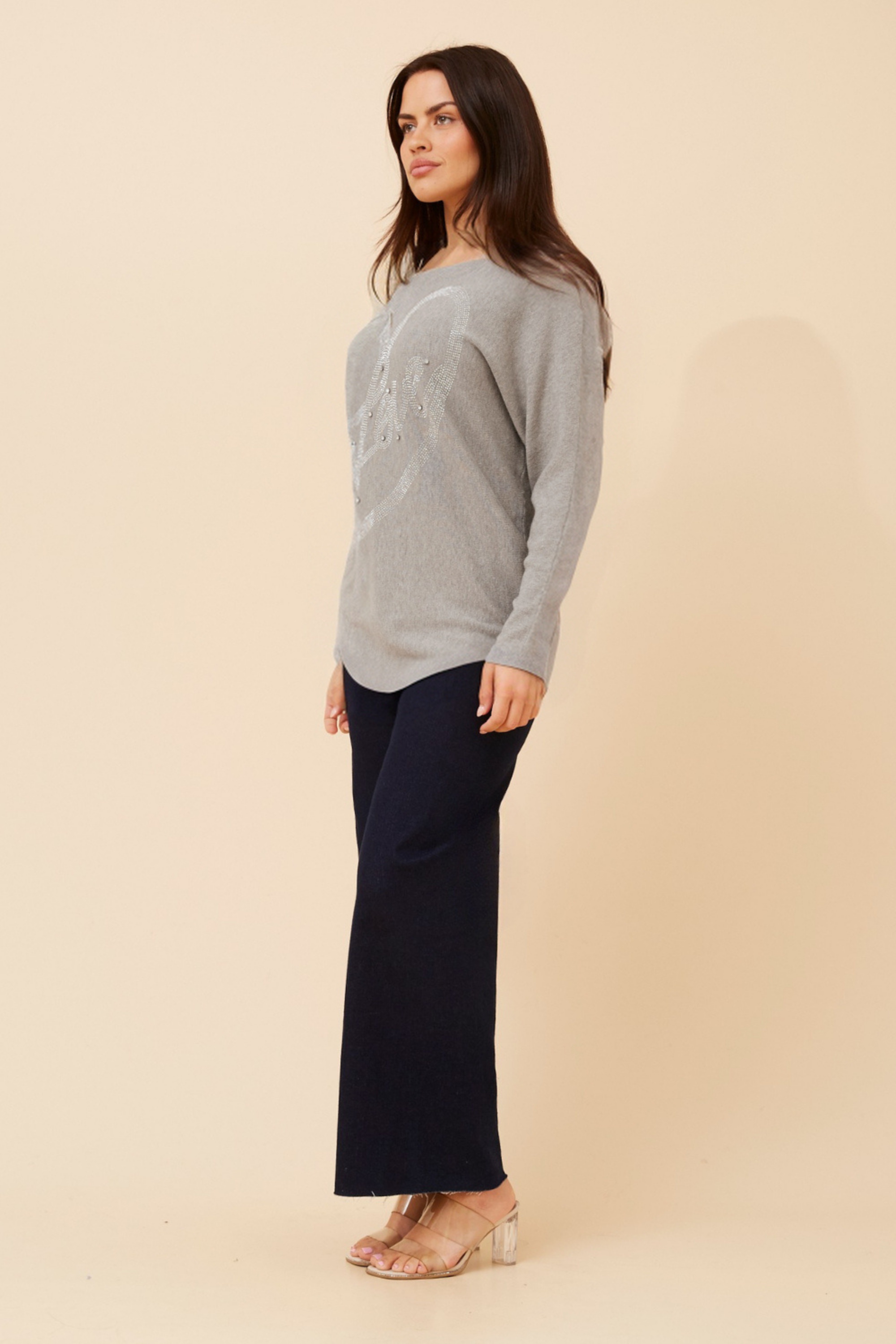ASTI EMBELLISHED KNIT PULLOVER