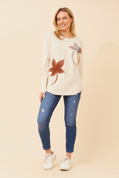 ASTI FLORAL KNIT PULLOVER
