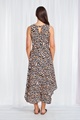 ASYMMETRICAL LEOPARD PRINT DRESS