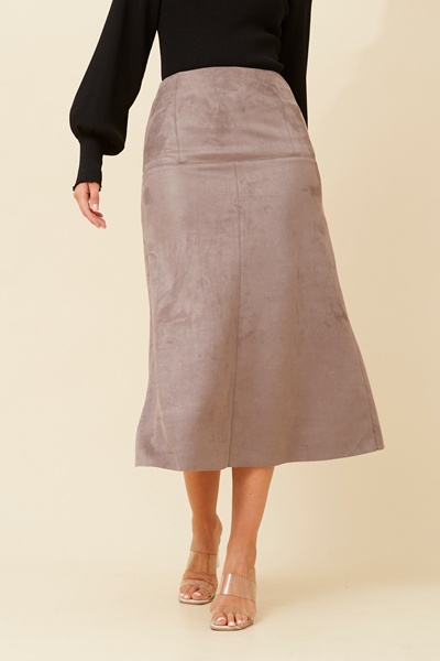AUBREE FAUX SUEDE SKIRT