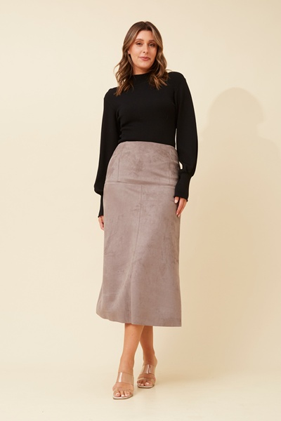 AUBREE FAUX SUEDE SKIRT
