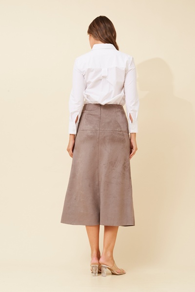 AUBREE FAUX SUEDE SKIRT