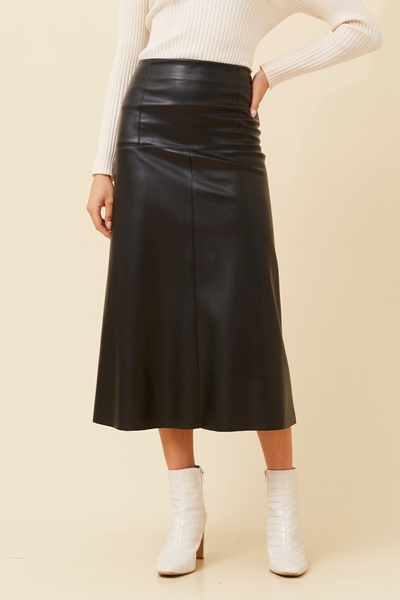 AUBREE VEGAN LEATHER SKIRT