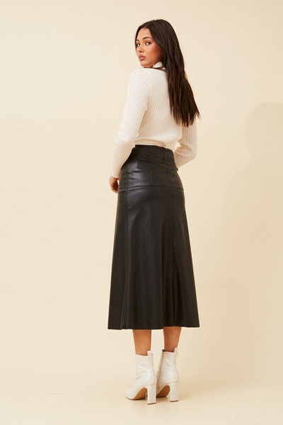 AUBREE VEGAN LEATHER SKIRT