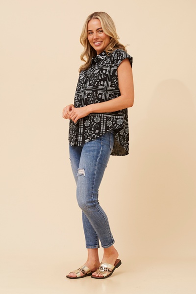 AUDEN PATCHWORK PRINT SHIRT