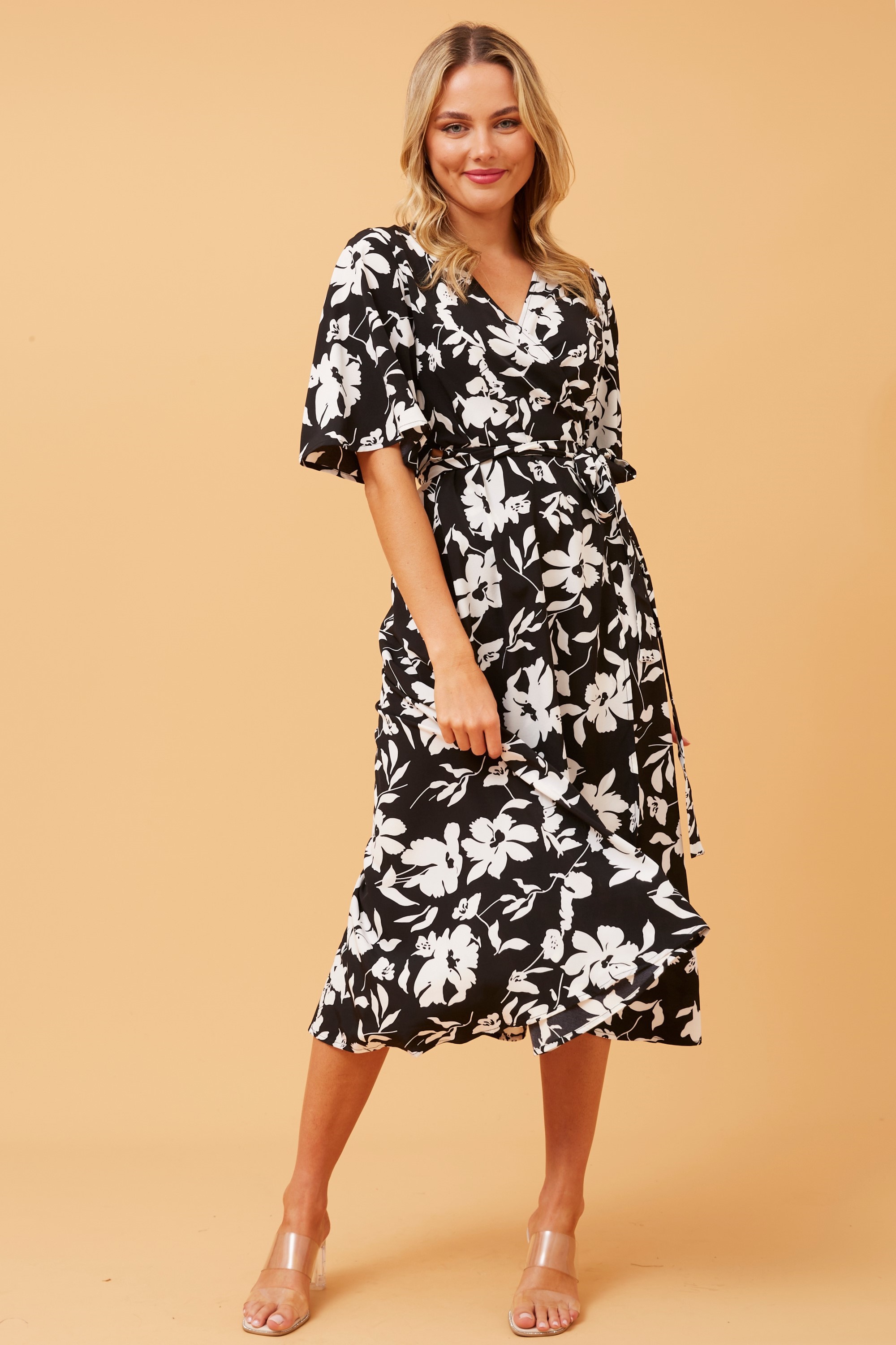 Avalon floral midi wrap dress & Buy Online & Femme Connection