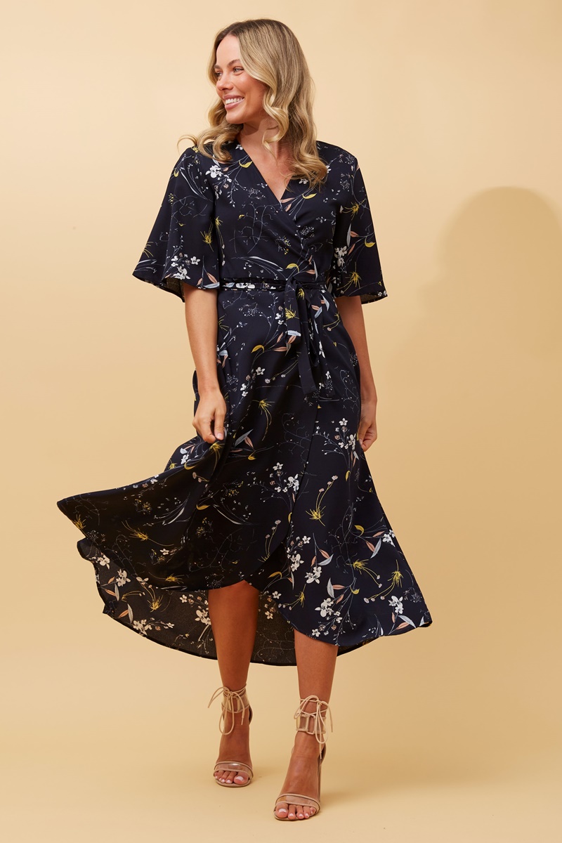 Avalon floral wrap dress & Buy Online & Femme Connection