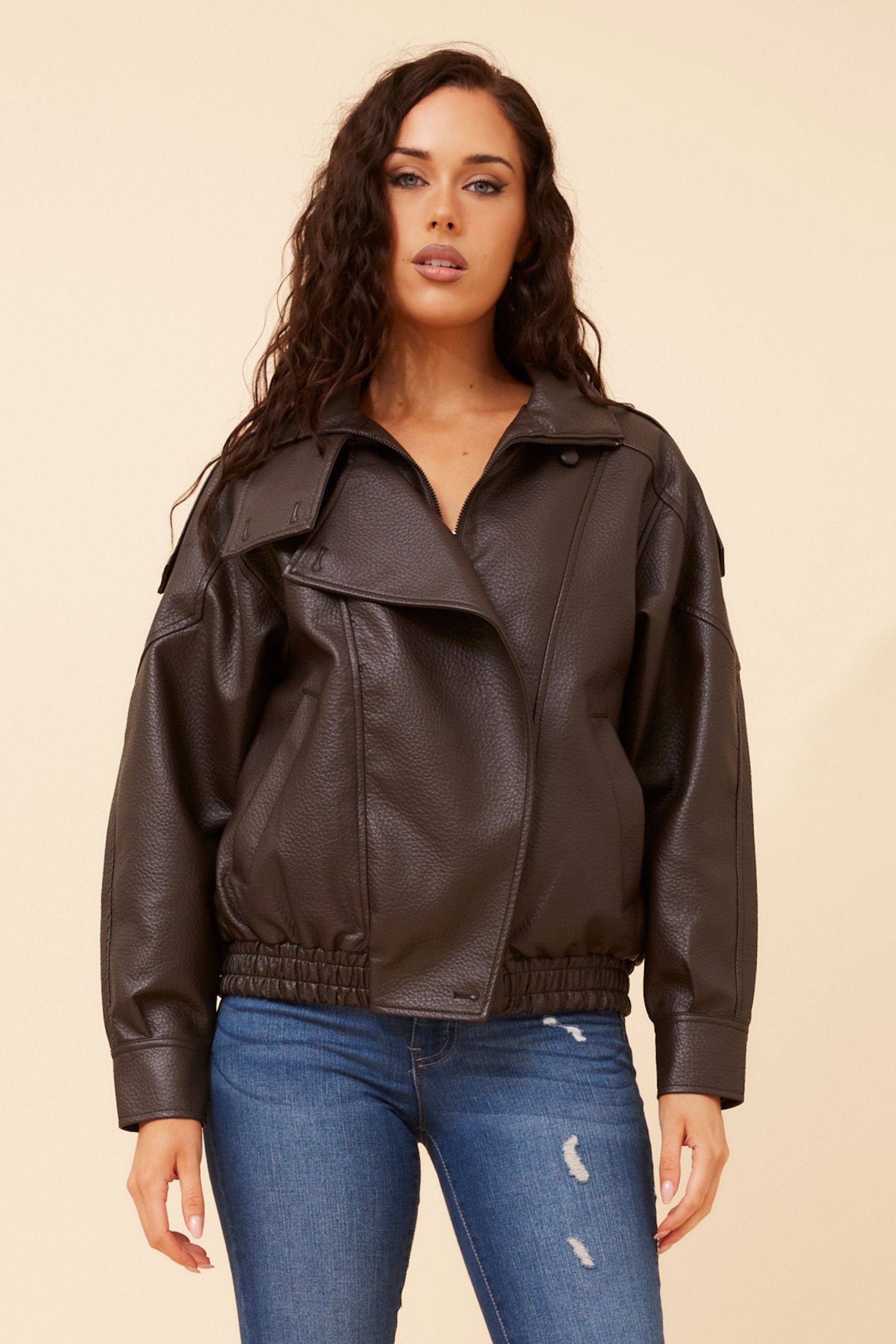 AZITA VEGAN LEATHER JACKET