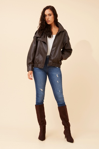 AZITA VEGAN LEATHER JACKET