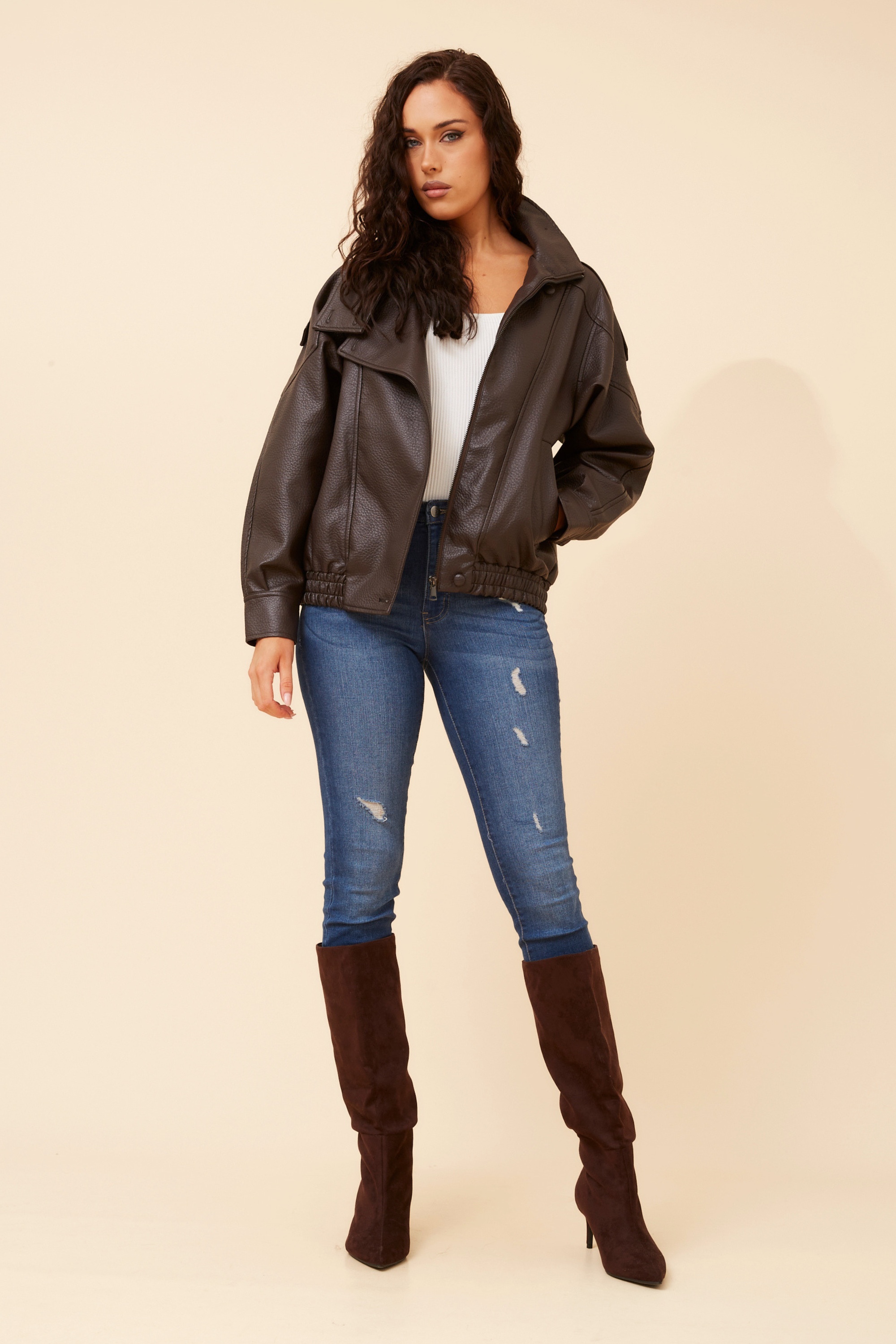 AZITA VEGAN LEATHER JACKET