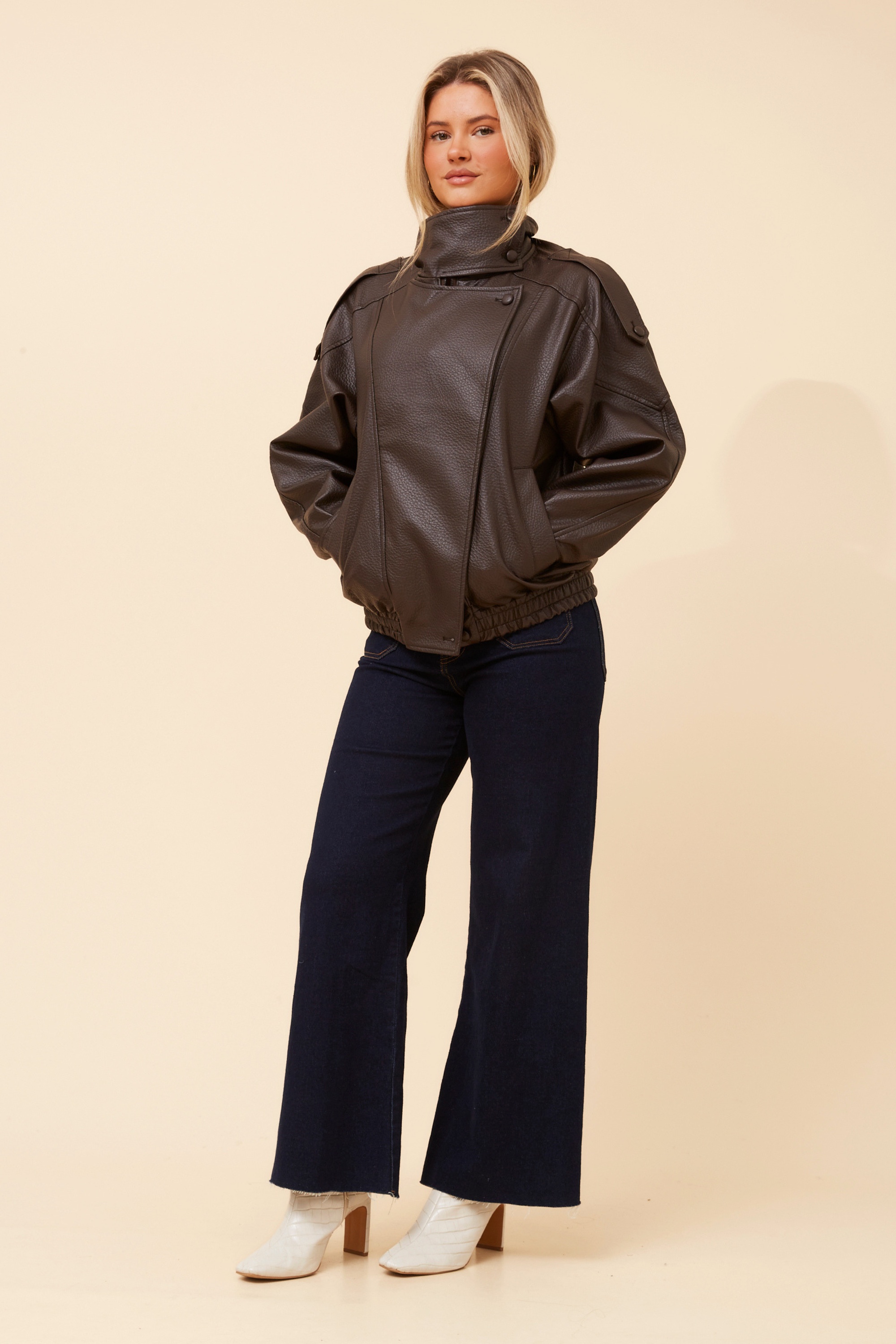 AZITA VEGAN LEATHER JACKET