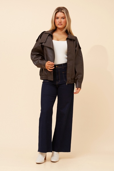AZITA VEGAN LEATHER JACKET