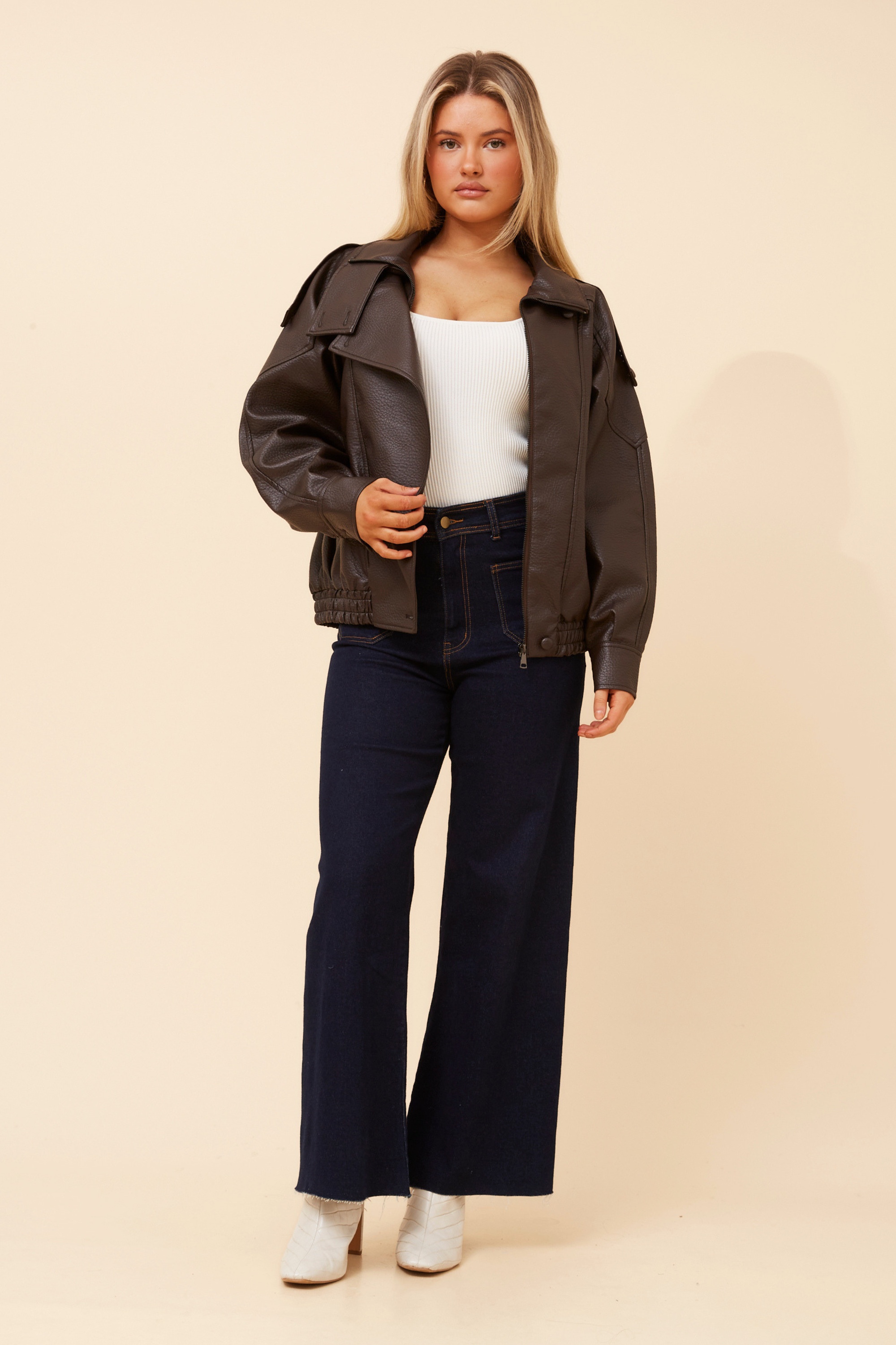 AZITA VEGAN LEATHER JACKET