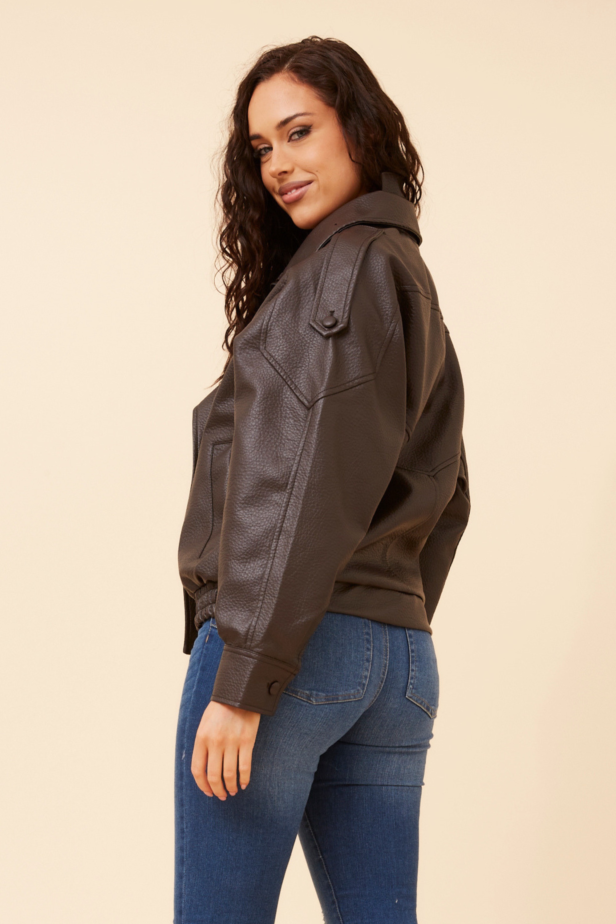 AZITA VEGAN LEATHER JACKET