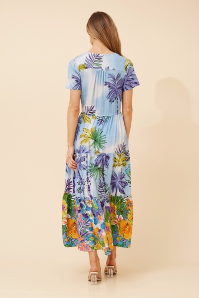 BALI FLORAL MIDI DRESS