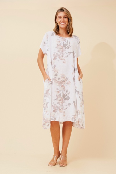 BATISTA FLORAL LINEN DRESS