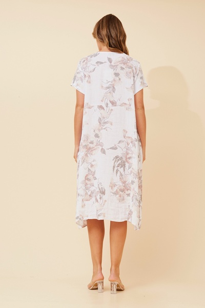 BATISTA FLORAL LINEN DRESS