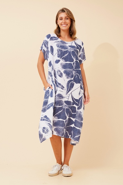 BATISTA FLORAL LINEN DRESS