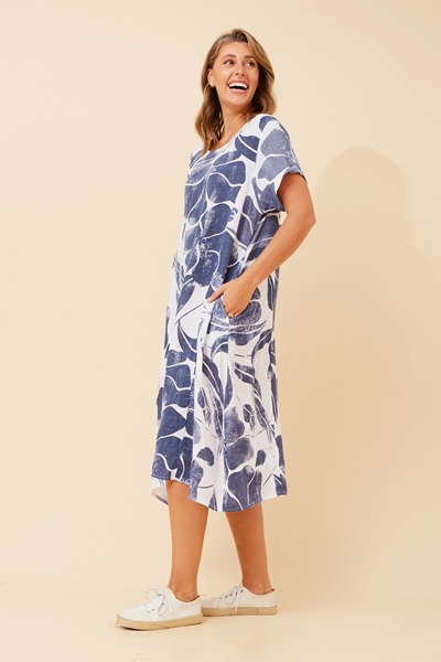 BATISTA FLORAL LINEN DRESS
