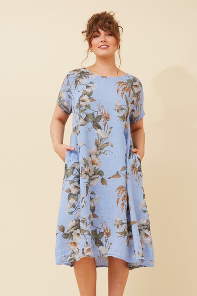 BATISTA LINEN MIDI DRESS