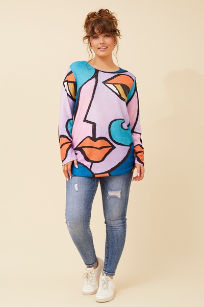 BEAU GRAPHIC PRINT TOP