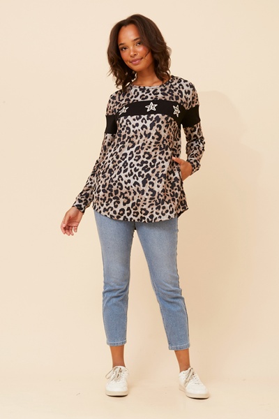 BEC ANIMAL PRINT TOP