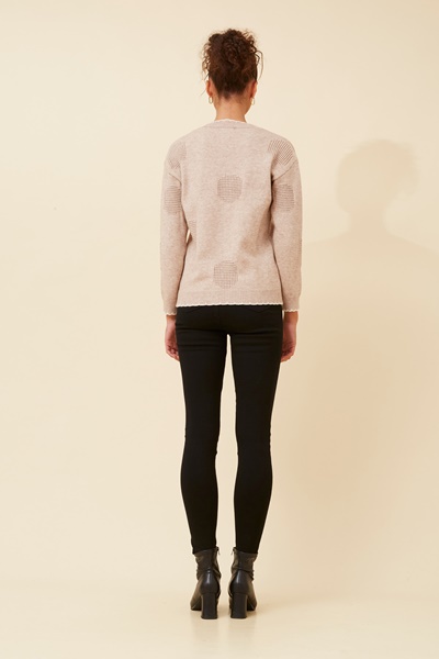 BECKARI POLKA DOT KNIT PULLOVER