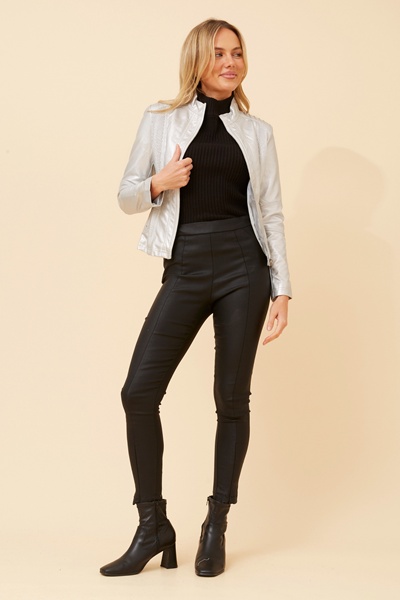 BECKY VEGAN LEATHER BIKER JACKET