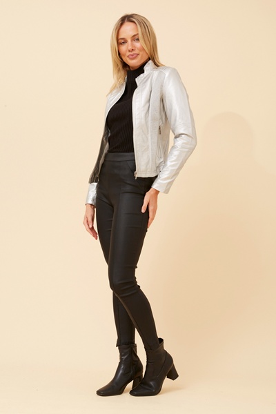 BECKY VEGAN LEATHER BIKER JACKET