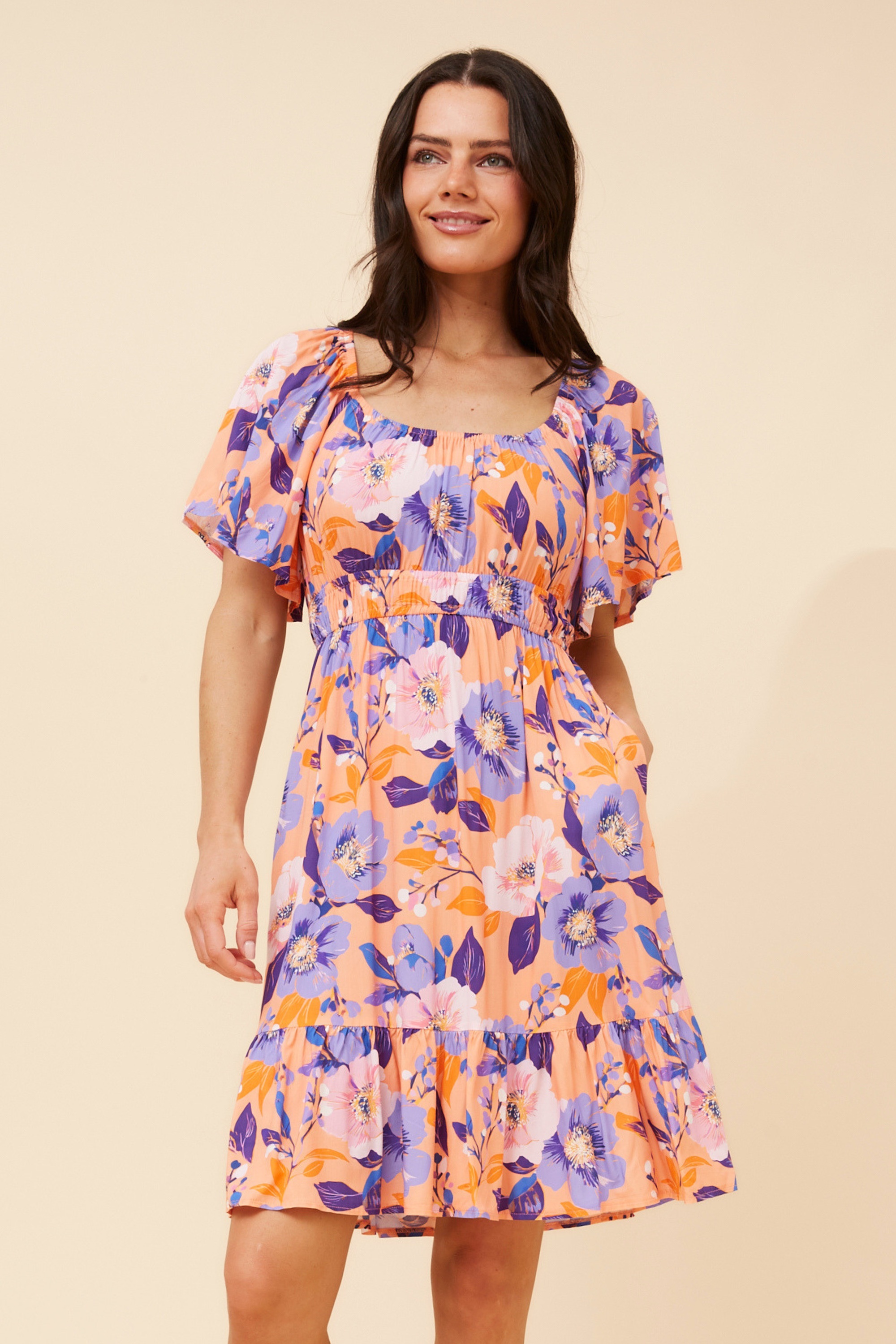 BELEN FLORAL SHORT DRESS