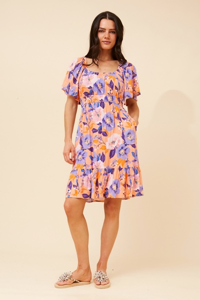 BELEN FLORAL SHORT DRESS