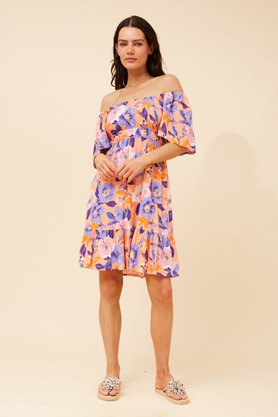 BELEN FLORAL SHORT DRESS