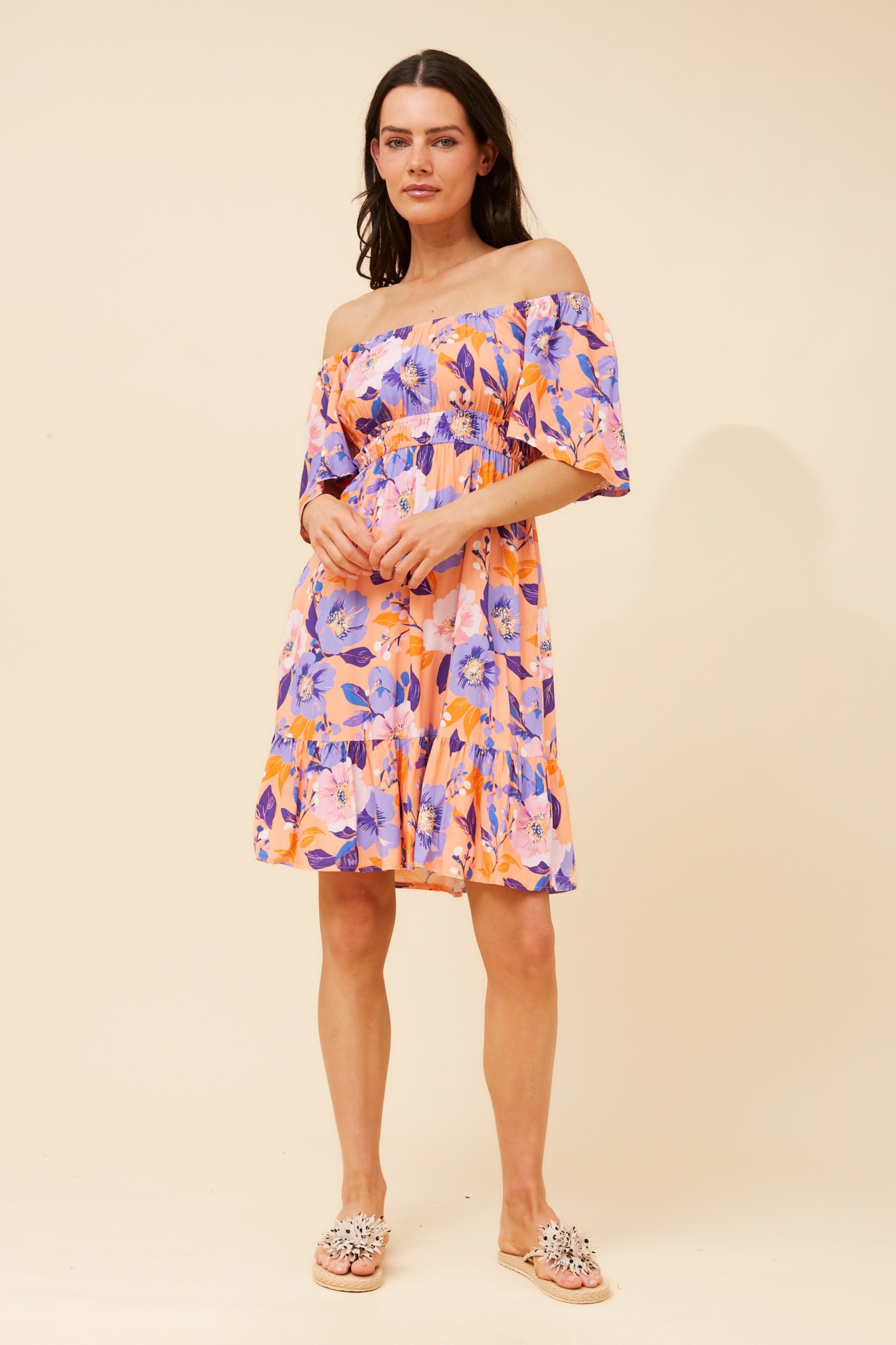 BELEN FLORAL SHORT DRESS