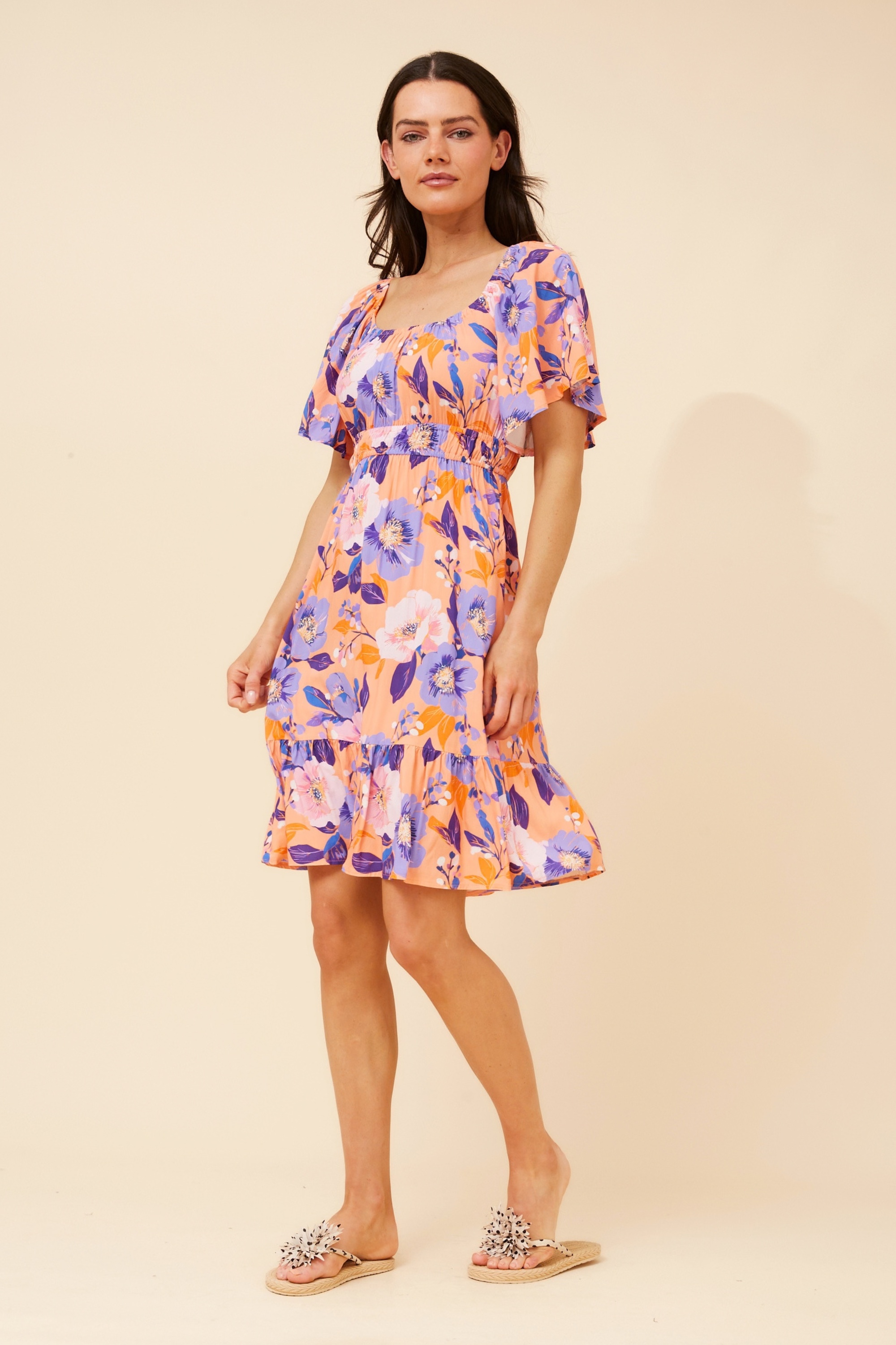 BELEN FLORAL SHORT DRESS
