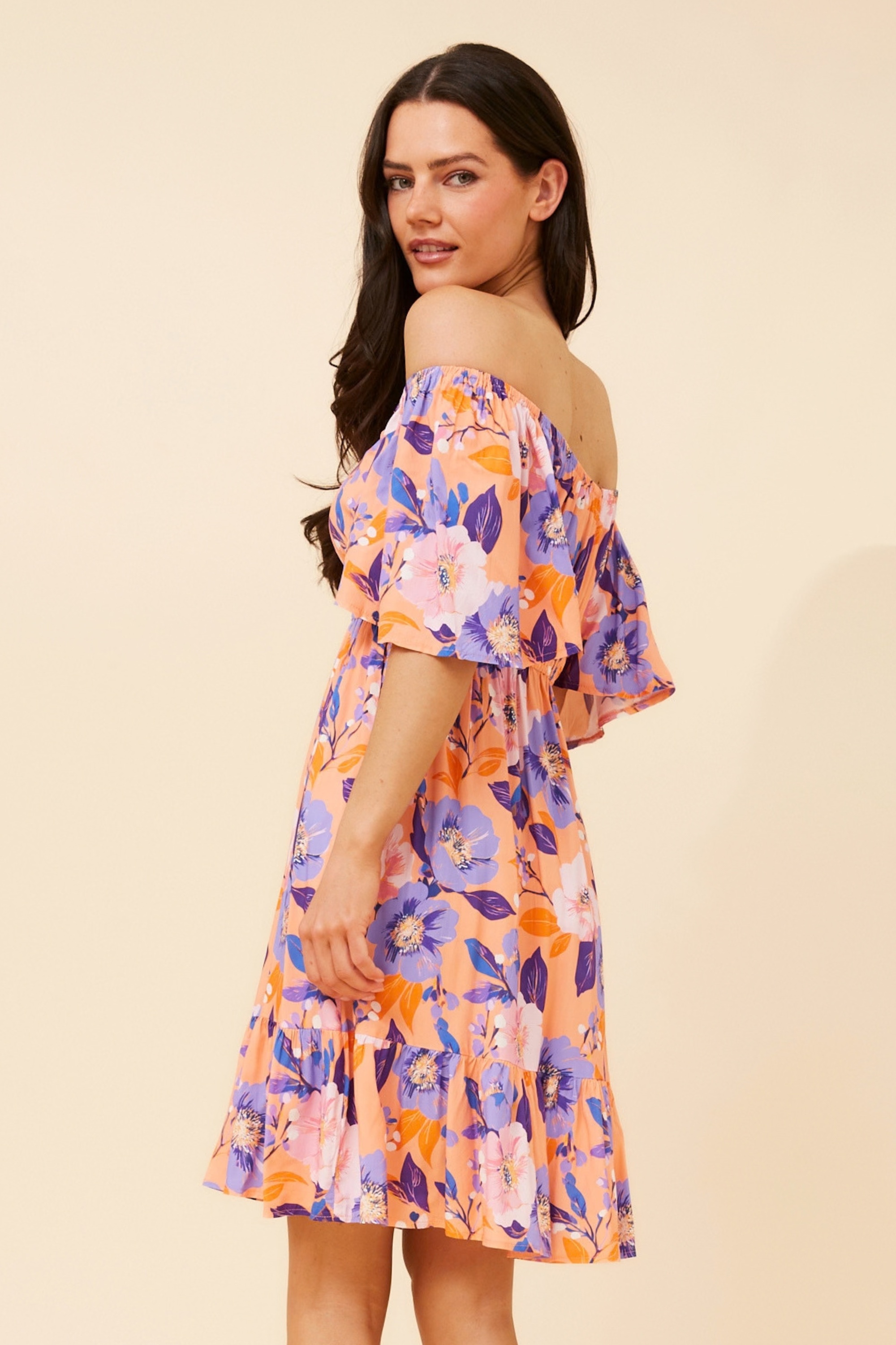 BELEN FLORAL SHORT DRESS