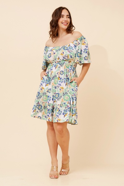 BELEN FLORAL SHORT DRESS