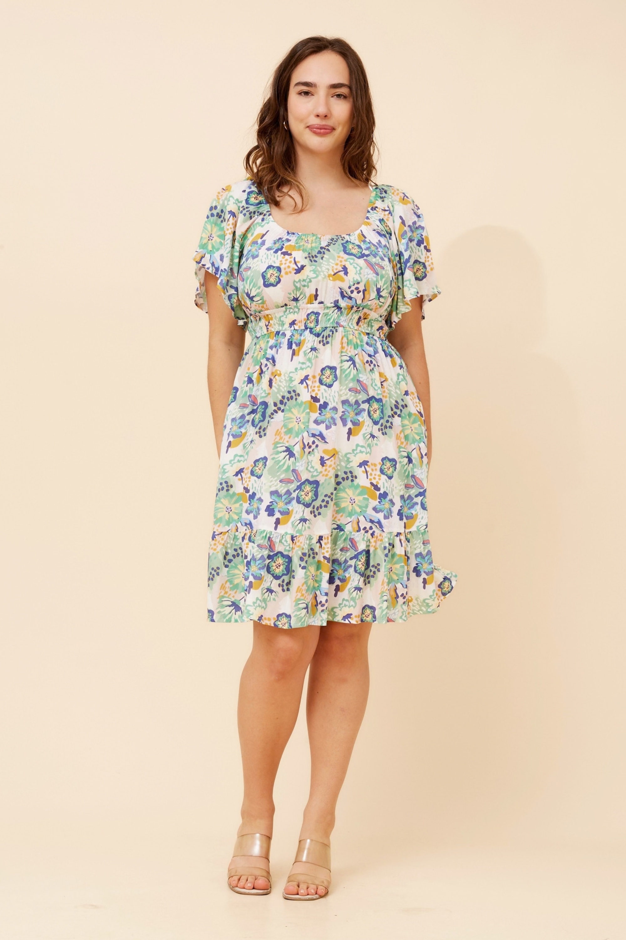 BELEN FLORAL SHORT DRESS