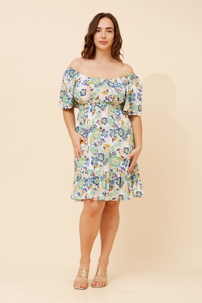 BELEN FLORAL SHORT DRESS