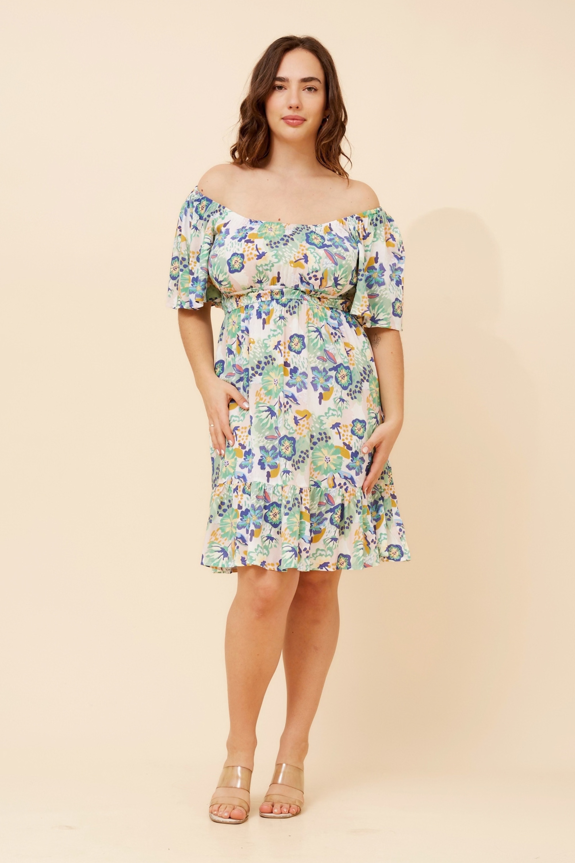 BELEN FLORAL SHORT DRESS