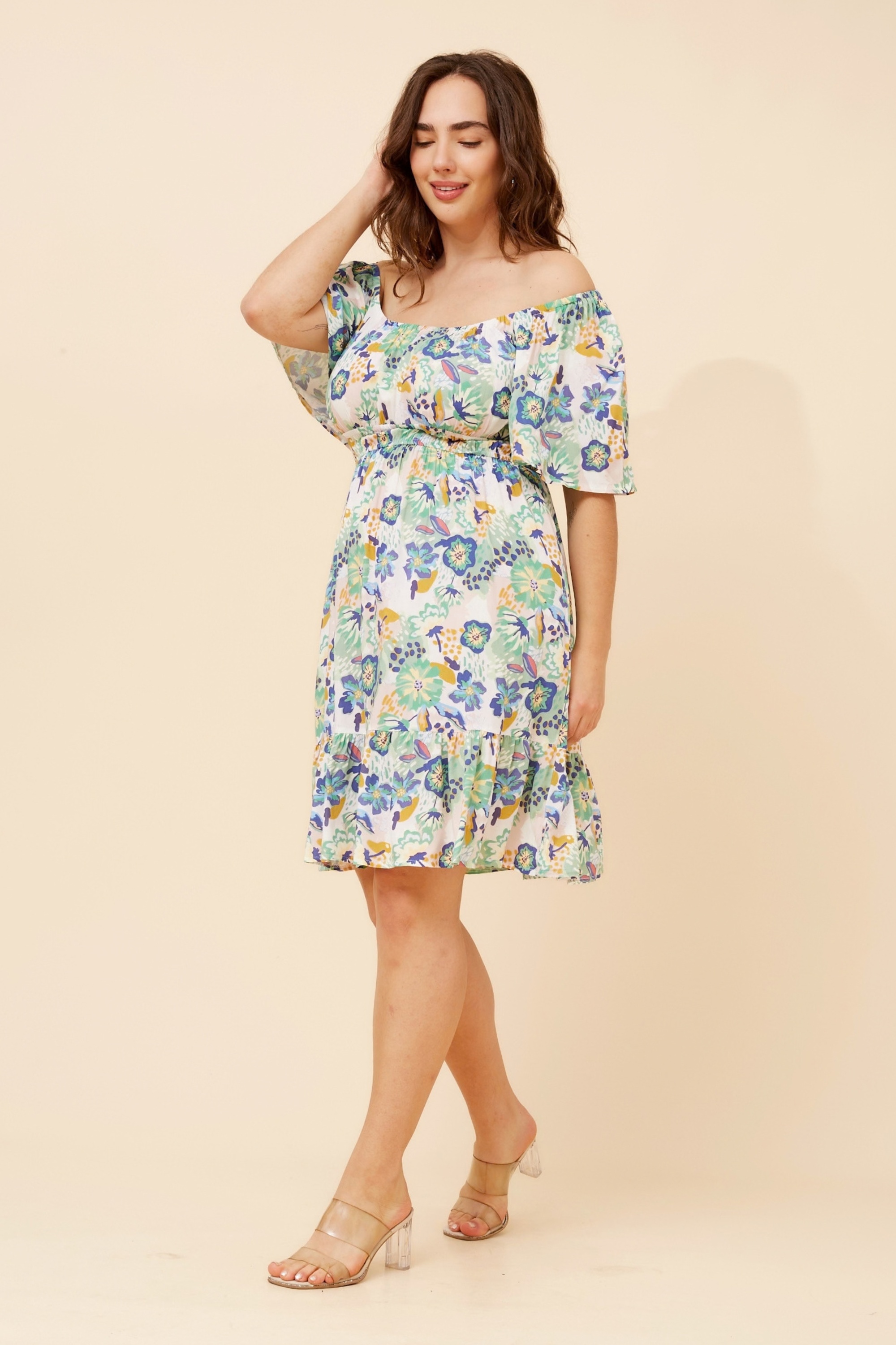 BELEN FLORAL SHORT DRESS