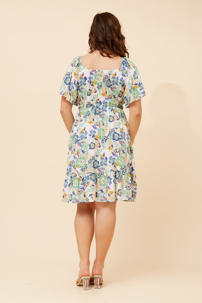 BELEN FLORAL SHORT DRESS