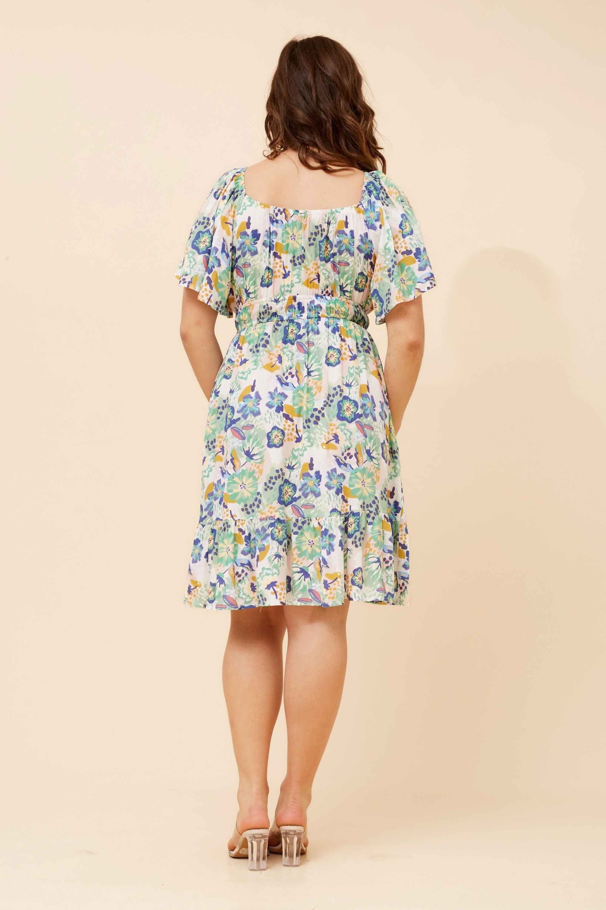 BELEN FLORAL SHORT DRESS