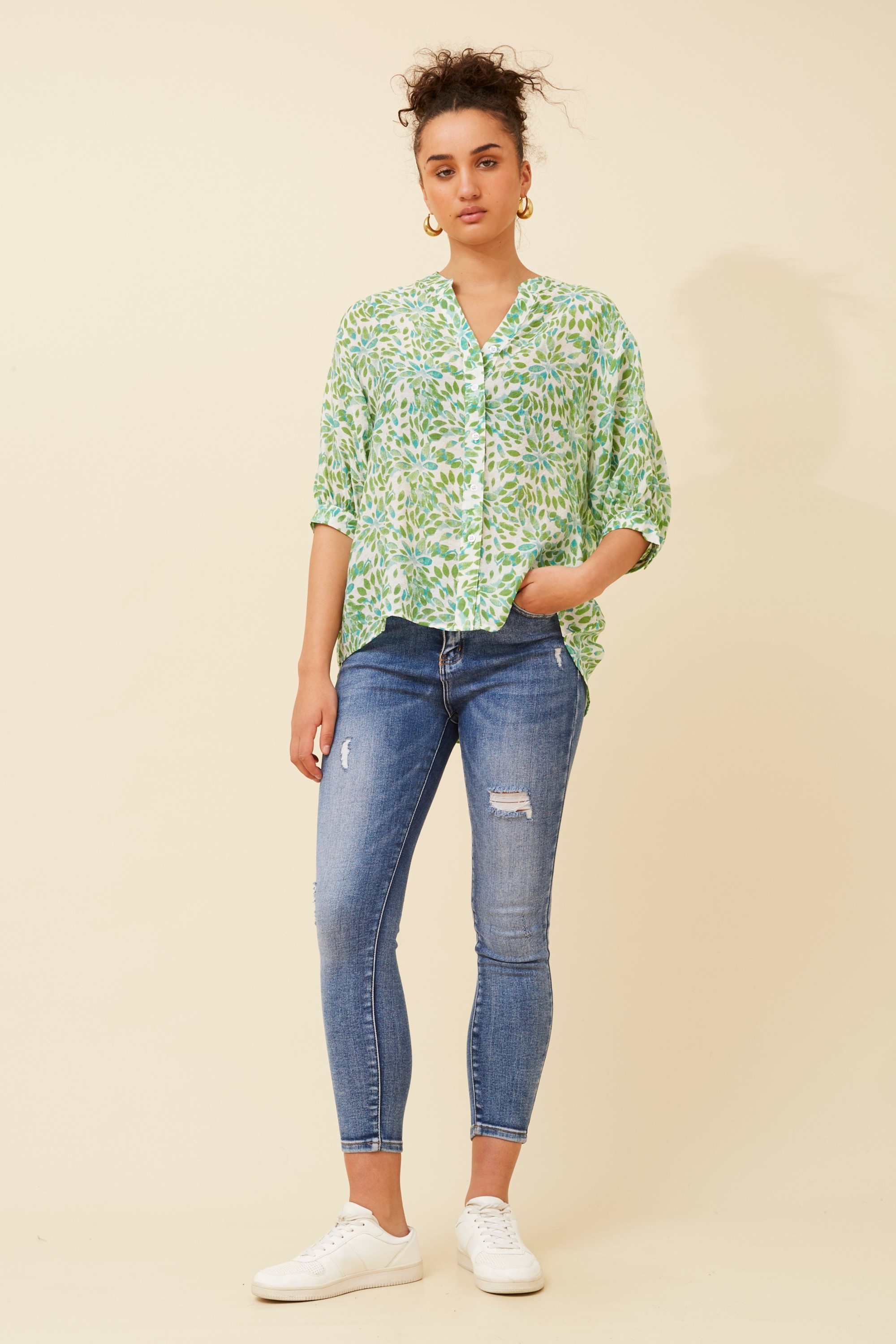 BELINA ABSTRACT PRINT SHIRT