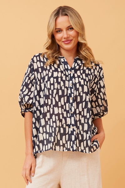 BELINA ABSTRACT PRINT SHIRT