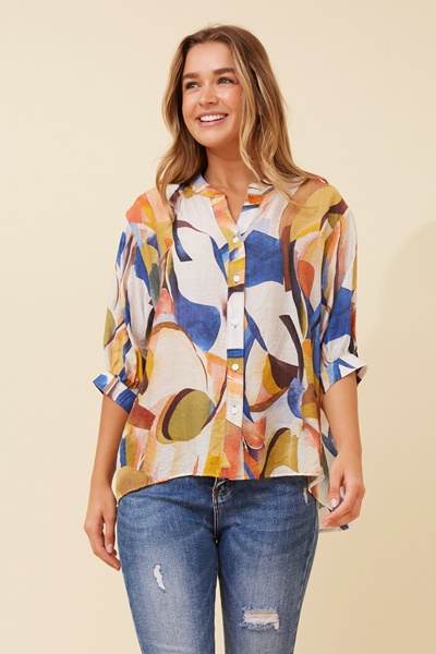 BELINA ABSTRACT PRINT SHIRT