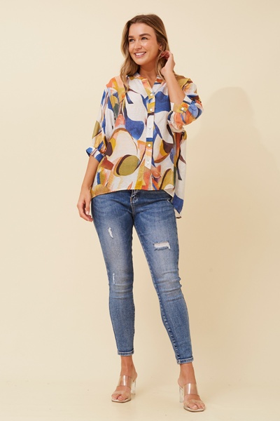 BELINA ABSTRACT PRINT SHIRT