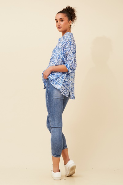 BELINA ABSTRACT PRINT SHIRT