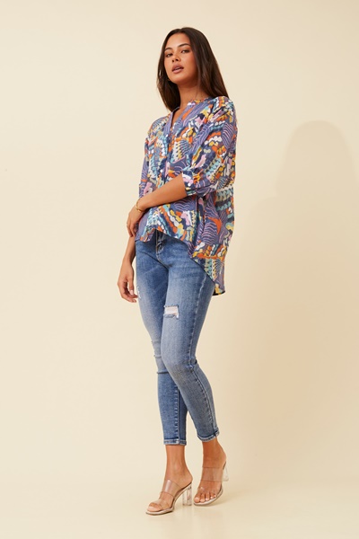 BELINA ABSTRACT PRINT SHIRT