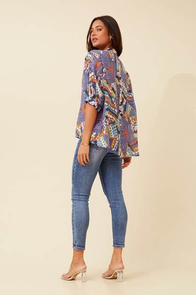 BELINA ABSTRACT PRINT SHIRT
