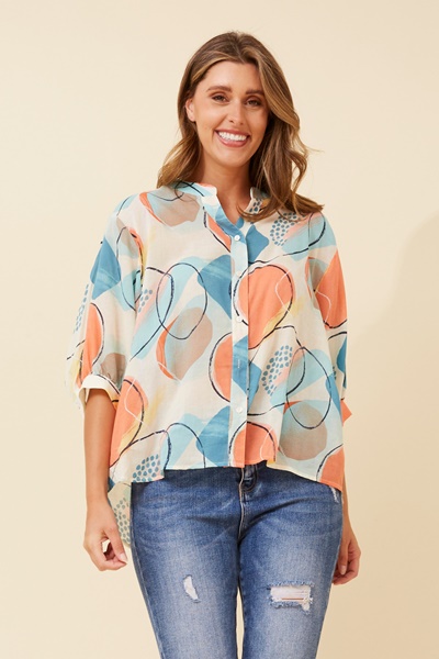 BELINA ABSTRACT PRINT SHIRT